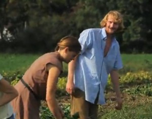 Max Godfre leading worksongs in the field