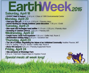 Earth Week 2015 poster