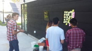 Postyn leading the Eco Advisors through an outdoor brainstorming session
