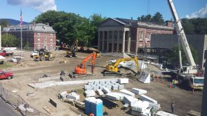 Constructing the new quad in the summer of 2016