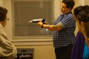 Students participate in a weatherization training with CET