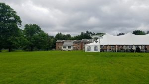 Back of Poker Flats, a Reunion/Alumni Tent and the grassy area where the community garden will go.