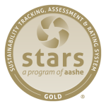 Badge from AASHE STARS: Sustainability, Tracking, Assessment, and Rating System (Gold)