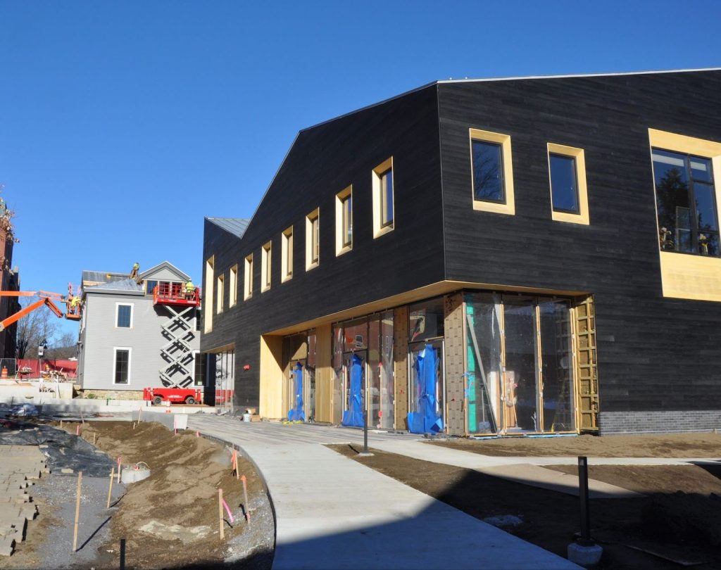 view of davis center in construction