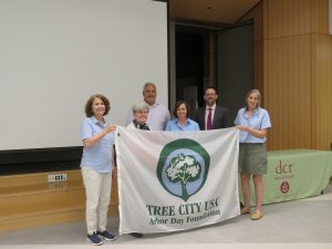 Arbor Day Foundation Awards - Williams College given plaque (not pictured) and flag